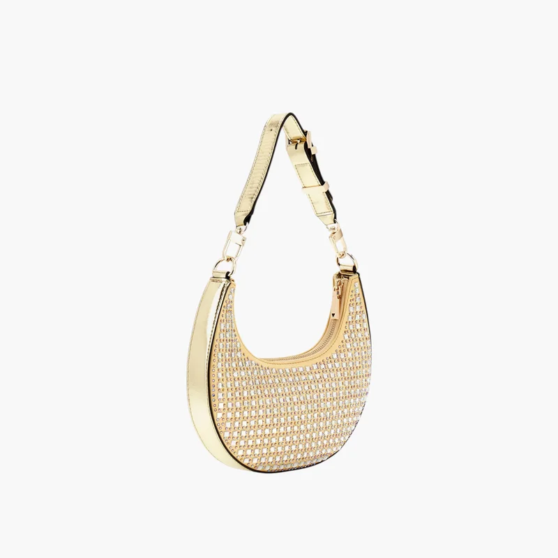 جس Studded Hobo Shoulder Bag for Women
